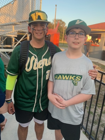 Dylan and Blake at their baseball game