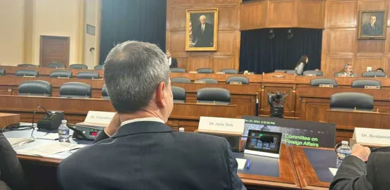 Andy Shih, Autism Speaks Chief Science Officer at the congressional hearing on global public health