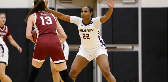 Taniya during a college basketball game