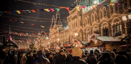 Holiday shoppers and crowded streets