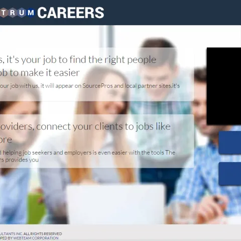 TheSpectrumCareers.com homepage