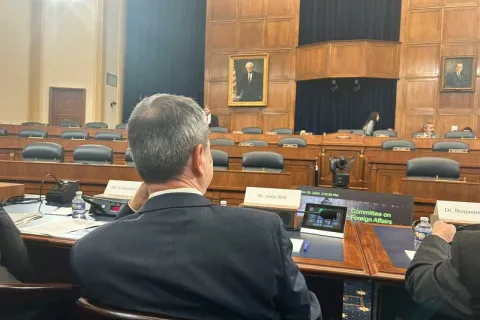 Andy Shih, Autism Speaks Chief Science Officer at the congressional hearing on global public health