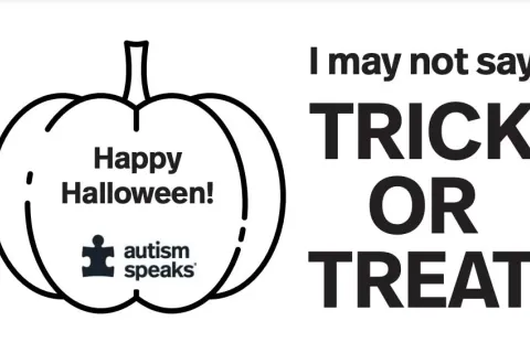 printable card that says I may not say trick or treat