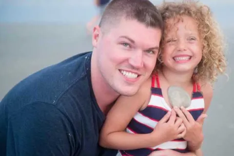 Tommy and Isabella on the beach