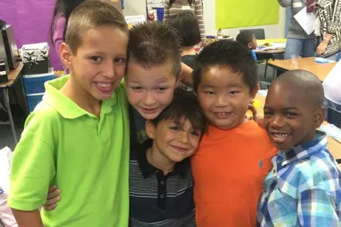 group of children in a classroom