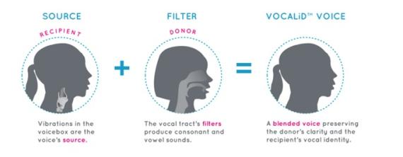 Illustration showing how VocaliD works