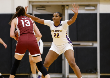 Taniya during a college basketball game