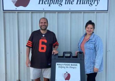 Volunteering at Maui food bank