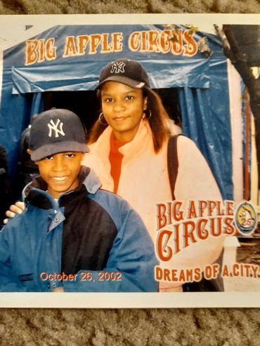 De'Vante and Sheila at the Big Apple Circus