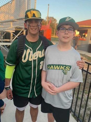 Dylan and Blake at their baseball game