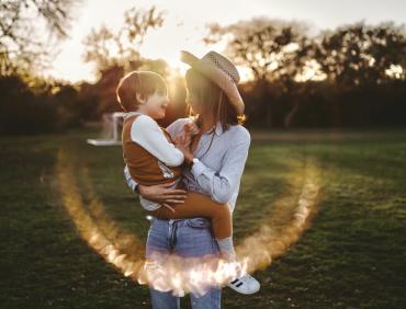 Eileen Lamb with her son