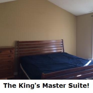 Jackson's king bed and master suite