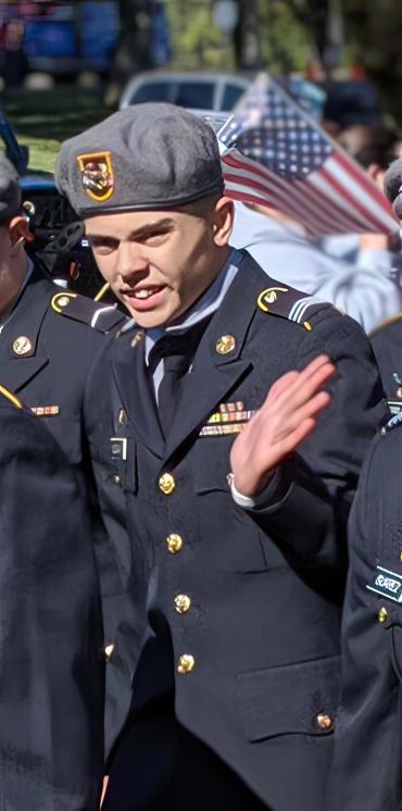 Kadin M. wearing a uniform