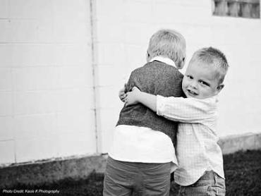 Kate Swenson's children hugging