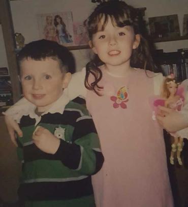 Seana and Ethan Wheeler as toddlers