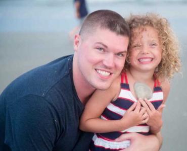 Tommy and Isabella on the beach