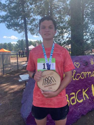 Zach after running a half marathon