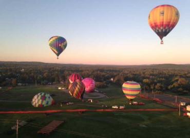 hot air balloons in the sky