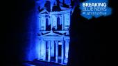 Ancient City of Petra as they Light It Up Blue for people with autism